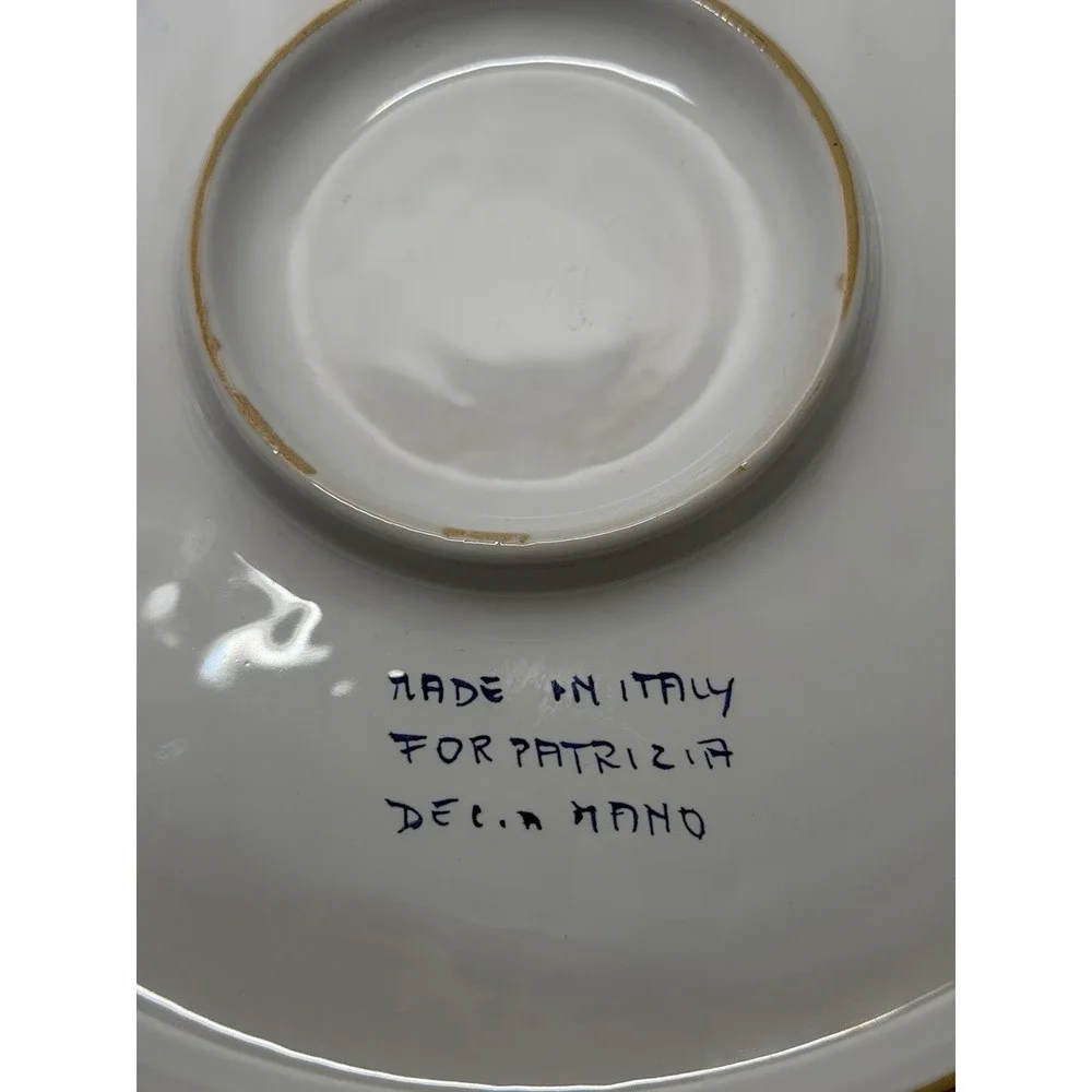 Signed Italian Ceramic Decorative Plate plate12